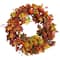 32" Oak Leaf, Berries & Pumpkin Artificial Autumn Wreath